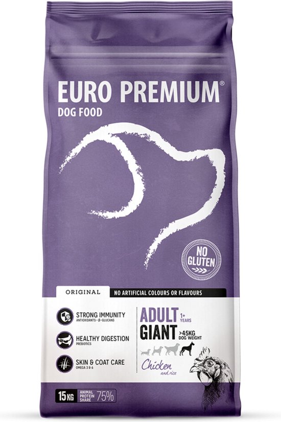 Euro-Premium Adult Giant Kip - Rijst 15 kg