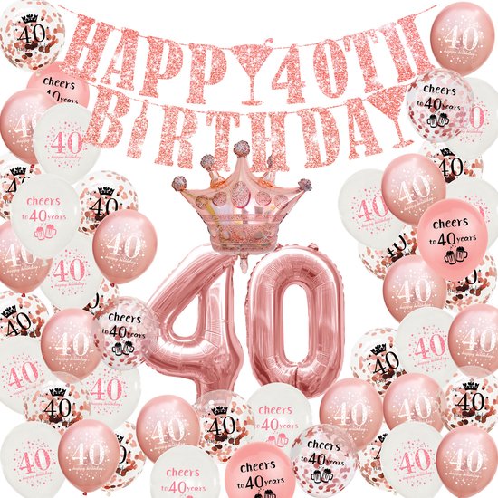 40 jaar verjaardag - 40 Jaar Verjaardag Versiering 52-delig -... | bol.com