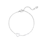 YEHWANG - Trendy Armband - heart & arrow - RVS - zilver