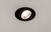 Lumidora Inbouwspot 73871 - Ingebouwd LED - 8.0 Watt - 600 Lumen - 3000 Kelvin - Zwart - Metaal - Badkamerlamp - ⌀ 8 cm