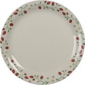 Servies Ontbijtbord Ø 20*2  cm Creme Keramiek Rond Aardbeien Eetbord