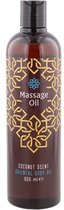 Massage olie "coconut scent" Oriental Body Oil - Bruin / Transparant - Olie / Kunststof - 600 ml - Massage - Olie - Ontspannen - Spa - Valentijnsdag - Valentijn - Inclusief 2 Originele Milieu