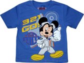 Disney - Jongens Kleding - Mickey Mouse - T-shirt - Blauw - Maat 128