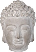 Decoratie Beeld Boeddha 15*15*19 cm Grijs Steen Decoratief Figuur Decoratieve Accessoires Woonaccessoires