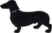 Decoratie Beeld Hond 22*8*14 cm Zwart Synthetisch Decoratief Figuur Decoratieve Accessoires Woonaccessoires