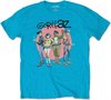 Gorillaz - Group Circle Rise Heren T-shirt - S - Blauw