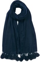 Sjaal Dames Effen 70*180 cm Blauw Synthetisch Shawl Dames Sjaal