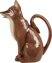 Decoratieve Schenkkan Vos 21*10*24 cm Bruin Porselein Waterkan