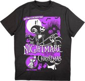 Disney The Nightmare Before Christmas - Welcome To Halloween Town Heren T-shirt - L - Zwart