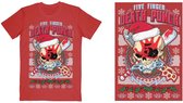 Five Finger Death Punch Heren Tshirt -2XL- Zombie Kill Xmas Rood