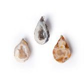 Pendentif pierre gemme géode d'agate - ±4cm
