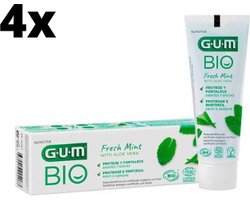 GUM Bio Tandpasta Fresh Mint/Aloe Vera - 4 x 75ml - Voordeelverpakking