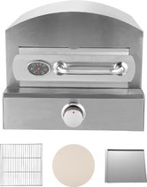 Luxiqo® Gas Pizza Oven - Professionele Pizza Oven - Buitenkeuken - Pizza Gourmet - Barbecue - RVS - Tot 800°C - Zilver