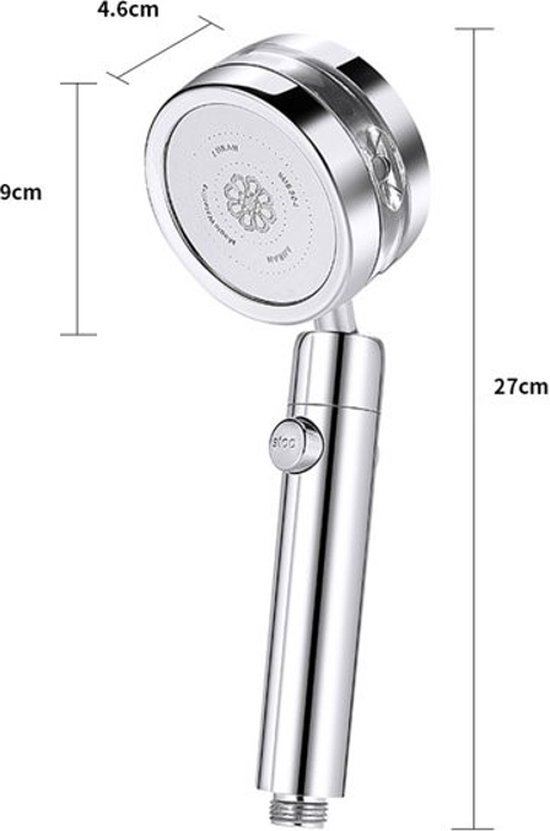 Douchekraan Douchekop Sterk 360 graden draaibaar Douchepaneel