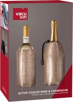 LuxuryLiving - Flessenkoeler - Champagnekoeler – Wijnkoeler –  1 liter - 15,8 x 22,4 cm - Goud - Kunststof