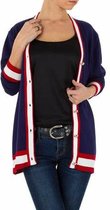 Voyelles vest paars lange mouwen  one size