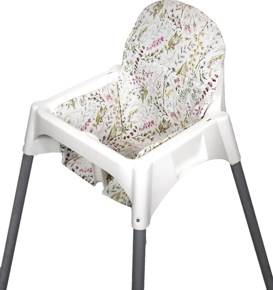 Kussen voor IKEA Antilop Kinderstoel - Inlegkussen - Flower Bruin |