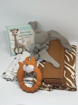 Kraamcadeau - Kadobox in de dierentuin -  Natruba - Cottonbaby - Meyco - Sophie de giraf