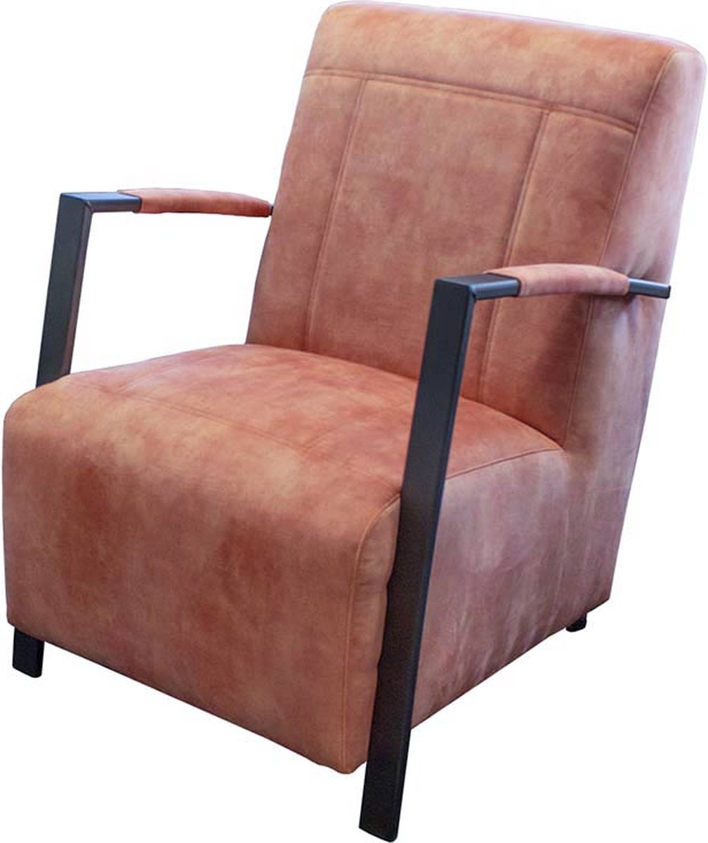 HomingXL Industriële fauteuil Rosetta | velours Adore roze 166 | 64 cm breed