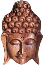 Bali Houten Puzzel Doos - Boeddha Hoofd - Handgemaakt - Woondecoratie - Opbergdoosje - 10 x 2.5cm
