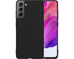 Hoesje - Geschikt voor Samsung Galaxy S21 FE - Sterk & Shockproof - Hoes Cover - Siliconen Case - Telefoonhoesjes - Zwart