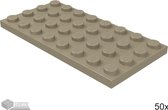 LEGO Plaat 4x8, 3035 Donker tan 50 stuks