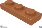 LEGO Plaat 1x3, 3623 Donker oranje 50 stuks