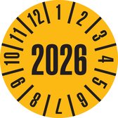 Keuringssticker met heel jaartal, boekje 25 mm - 105 per boekje 2026