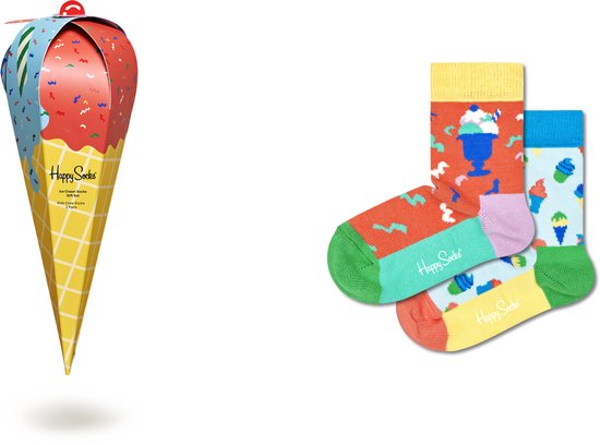 Happy Socks XKICE02-0200 Ice Cream Socks Gift Set 2-Pack - maat 0-12M