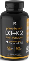 Sports Research Vitamine D3+K2 in kokosolie - 60 Vegetarische capsules