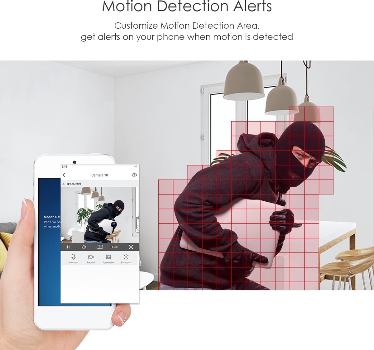 Beveiligingscamera Set 4 Camera's met 500 GB HDD - afbeelding 2