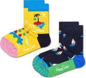 Happy Socks Kids Lot de 2 paires de chaussettes Island In The Sun pour enfants Taille 7-9 ans