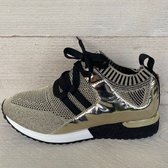 Lastrada knitted sneakers gold