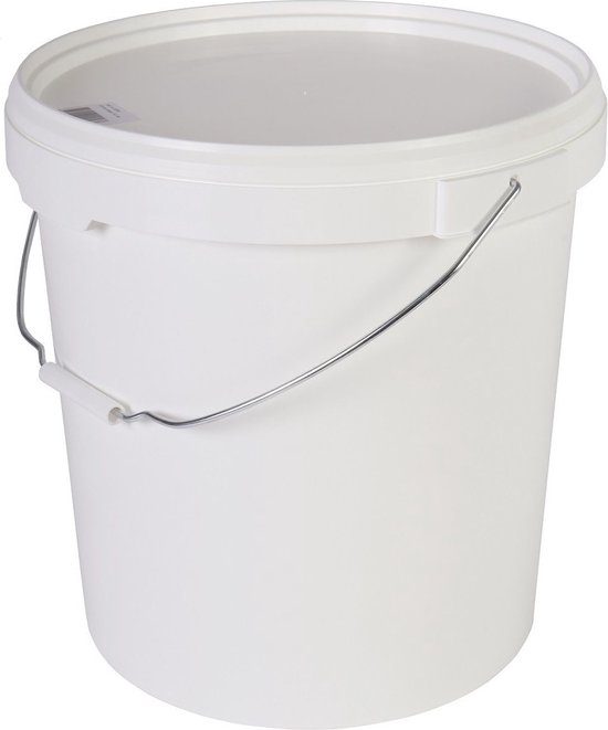 FIXEDBYU 10 emmers met deksel, 30 liter, gemaakt in Duitsland, stabiel, luchtdicht, voorraademmer voor levensmiddelen, kantoor, kinderkamer, huishouden, werkplaats en horeca, zwart