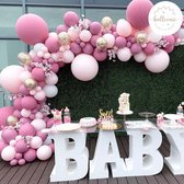 Balloonic Ballonnenboog – Baby Shower – Girl – Meisje – Roze – Ballonboog Feest Decoratie Versiering – Decoratiepakket – Ballonnen Verjaardag – Feestartikelen