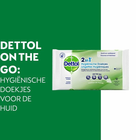 Dettol Hygienische Doekjes 2 in 1 - 12 stuks