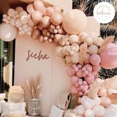 Balloonic Ballonnenboog – Nude – Naturel Bruin Roze - Ballonboog Feest Decoratie Versiering – Decoratiepakket – Ballonnen Verjaardag – Feestartikelen