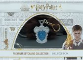 Harry Potter - Ravenclaw House Crest + Ron Weasley Wand + Sirius Black Wand - Premium Keychain Collection Deluxe Box