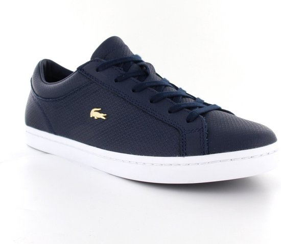 Lacoste Straightset Chukka Dames Sneakers - Blauw - Maat 37.5 | bol.com