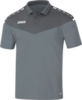 Jako Champ 2.0 Poloshirt Kind Steen Grijs-Licht Antraciet Maat 164