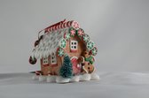 Kurt S Adler Claydough gingerbread house gingerbreadmen incl led