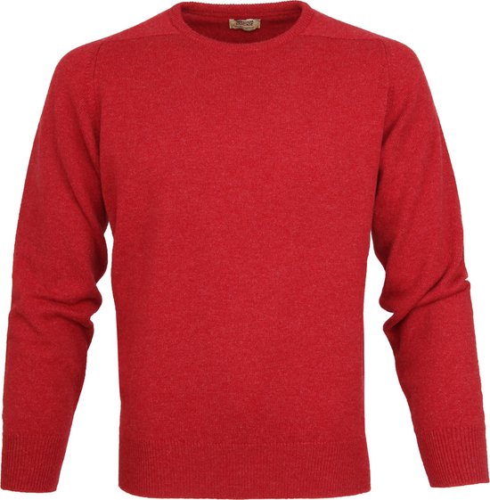 William Lockie - Pullover Lamswol O Poppy Mellange - Heren - Maat XXL - Regular-fit