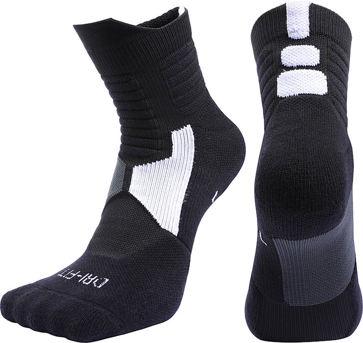 UPSOCKS® Sportsokken - Multifunctionele sportsokken - Zwart & Wit - L/XL - stevige en comfortabele sokken - ideaal voor verschillende sporten - tennis - hardlopen - handbal - sporten - fitness