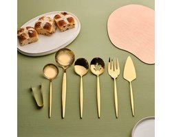 Karaca Orion – Shiny Gold – 7-delige Servies Set – Glanzend Goud – RVS