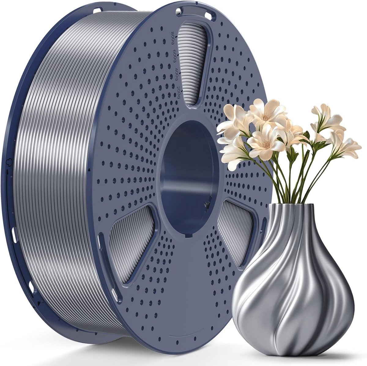 Zijdeachtig 3D Printer Filament 1.75mm - PLA Plus, Gladde Afwerking (1KG)