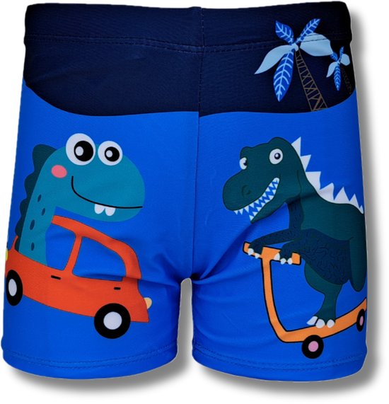 NiSy.nl Dino in Auto Zwembroek | Zwemshort | Jongens | Maat 92-98
