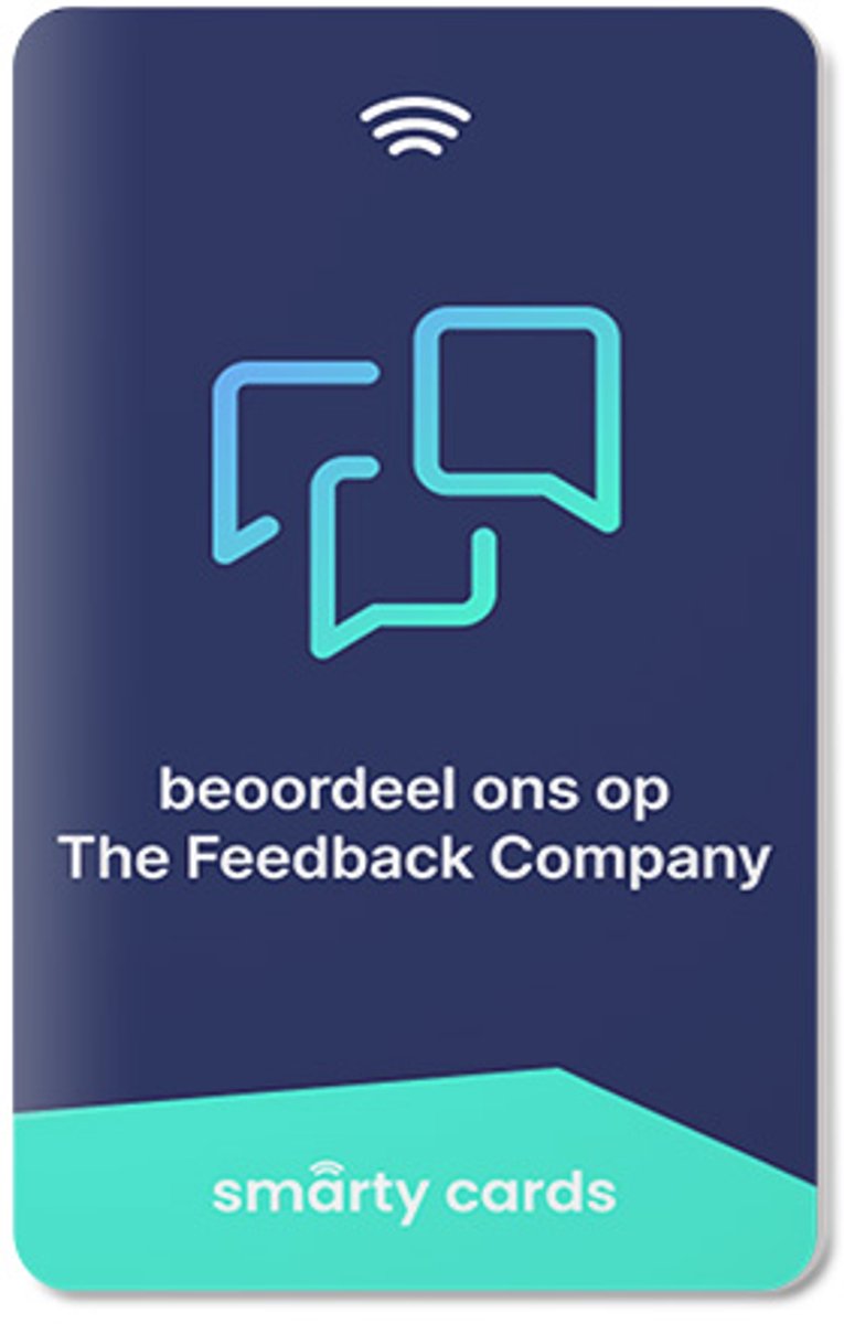 Smarty Cards Neon Blauw - Feedback Company Review Kaart - NFC - Neon Blauw - Opvallend en Overtuigend