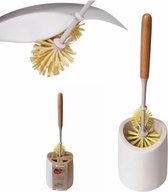 Brosse WC Jetable Rechargeable 36 Têtes - Nettoyeur Toilette Avec Manche 40cm - Salle De Bain Complète