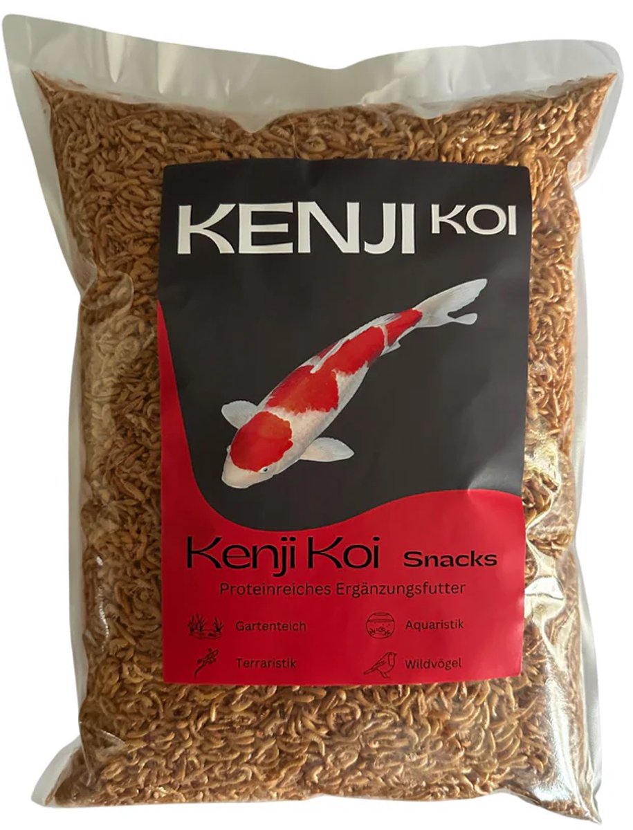 KENJI Koi Snack - Zoetwatergarnalen - 5 Liter - Koivoer - Visvoer - Voor gezonde vijvervissen