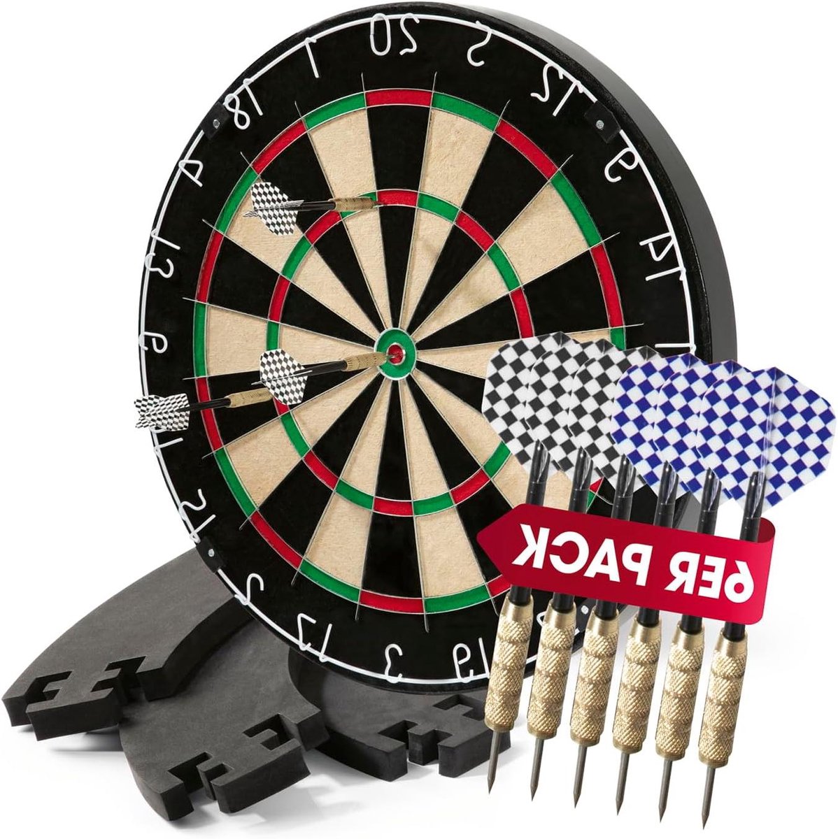 Dartbord Set - Steeldart met Pijlen - Compleet - Sisal